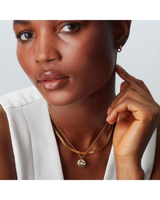 Muru Metallic August Birthstone Necklace