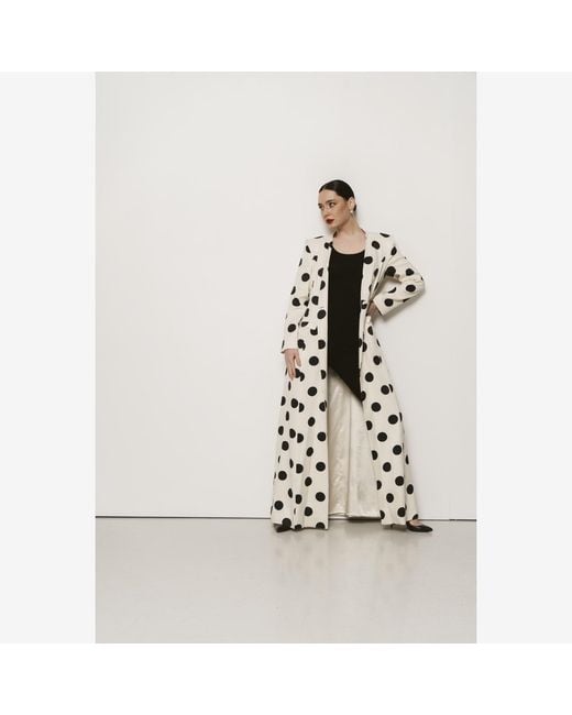Roqaia Fashion House White Mrs Polka