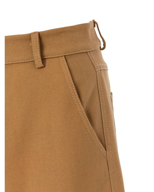 Nocturne Natural Camel Pleated Slouchy Pants