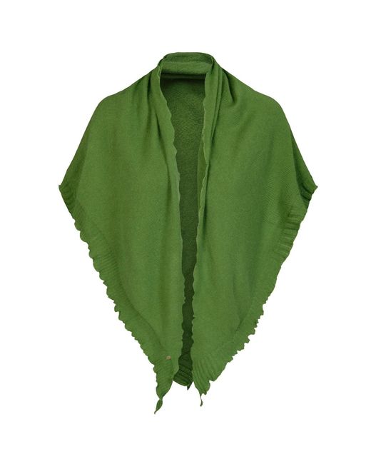 tirillm Green Palma Triangle Cashmere Scarf
