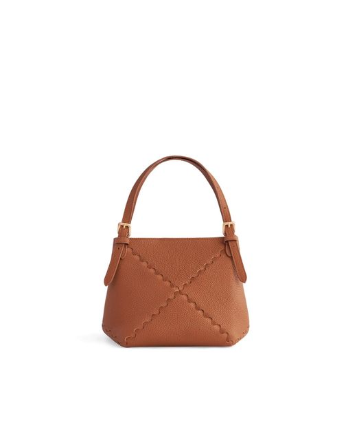 Orange Cube Brown Dusk Mosaic Mini Tote