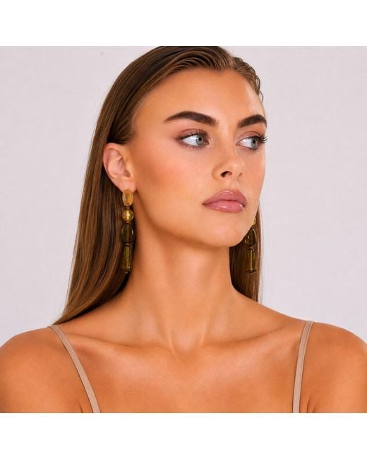 Michael Nash Jewelry Metallic Rachel Lightweight Shades Of Resin Drop Earrings
