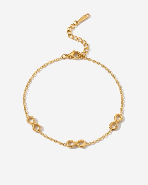 Elk & Bloom Metallic 14K Infinity Loop Chain Bracelet