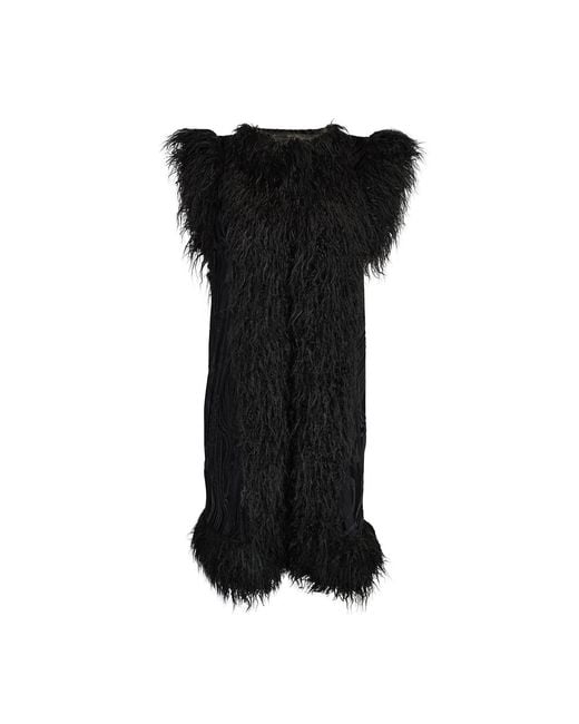 Jennafer Grace Black Zenobia Psyche Faux Fur Trim Vest