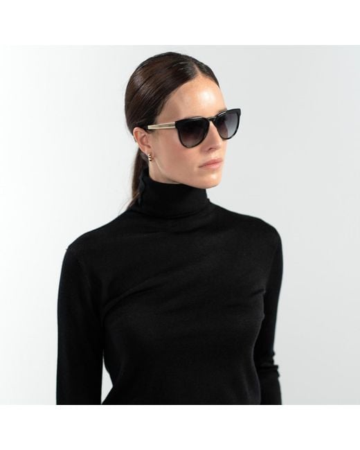 Bel Cashmere Black Annie Silk And Cashmere Sweater