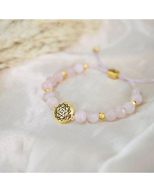 Seven Saints Pink Heart Chakra Rose Quartz Divine Love & Compassion Bracelet