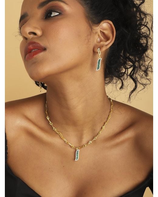 Lila Rasa Metallic Link Necklace