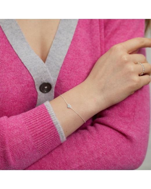 Auree Jewellery White Verona Sterling Full Heart Bracelet