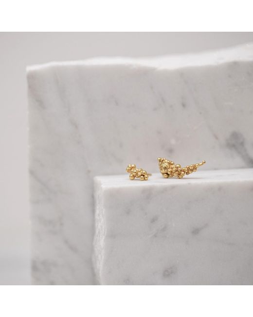 EVA REMENYI Metallic Céleste Deux Asymmetrical Stud Earrings