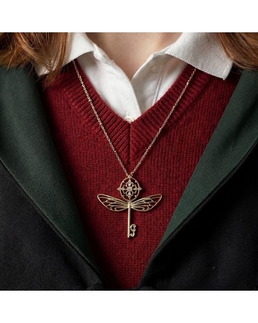 Azura Jewelry New York Metallic The Wandering Key Necklace Vermeil