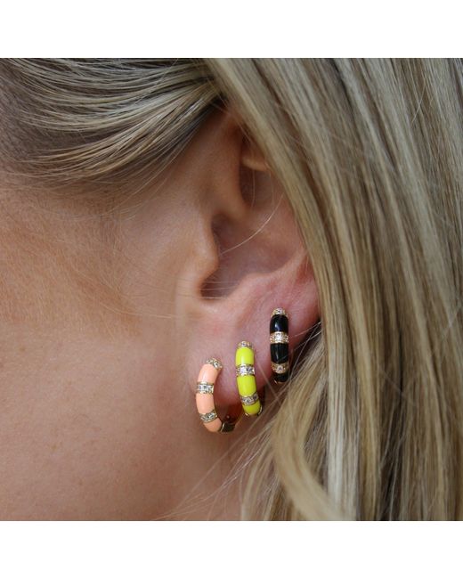 Leeada Jewelry Metallic Lamill Huggies