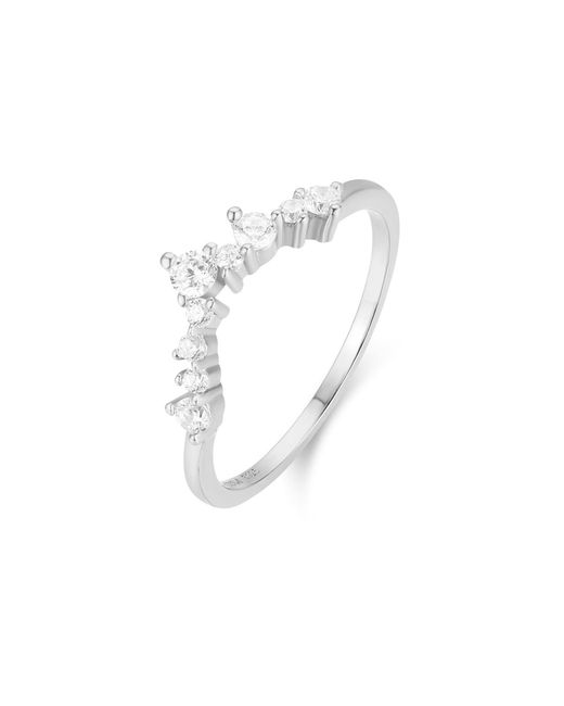 Azura Jewelry New York White Twinkle Band Ring Vermeil