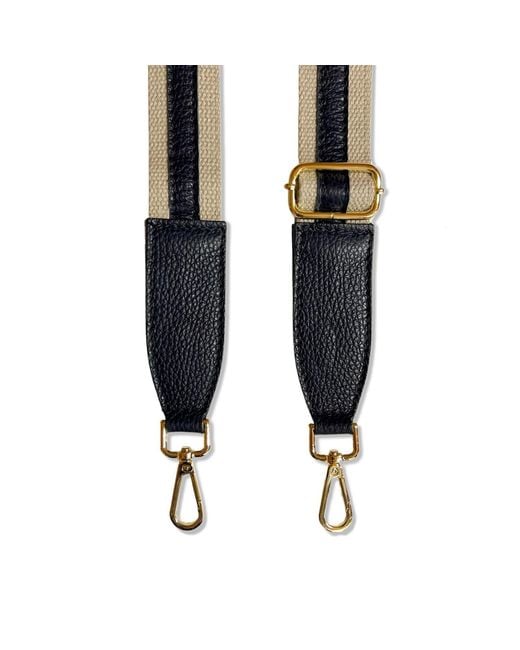 Apatchy London Black Leather And Canvas Strap