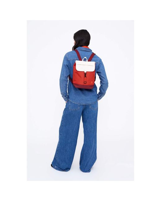 Lefrik Red Kaut Mini Backpack Cherry Block