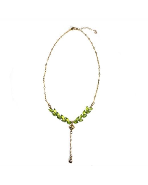 Rachel Nathan Yellow Peridot Petals Y-Necklace