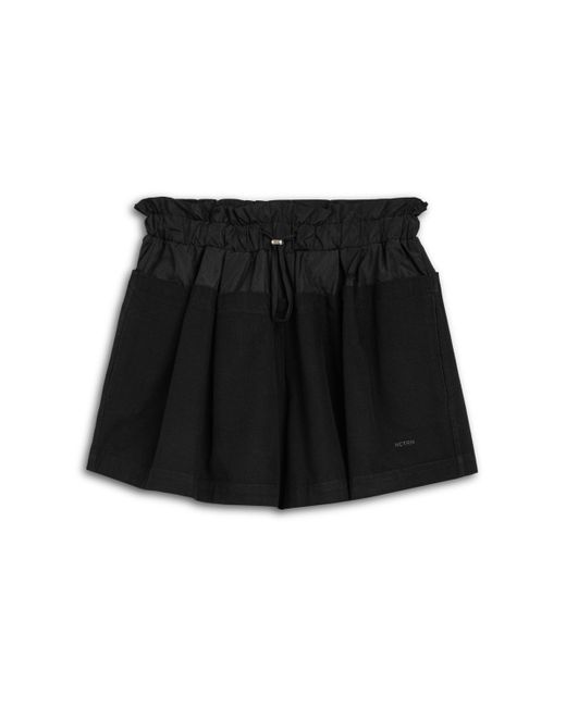 Nocturne Black Mini Shorts With Printed Details