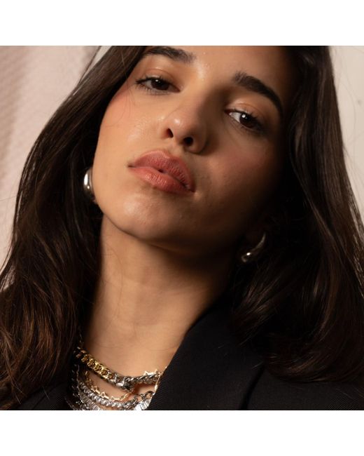SHYMI Metallic Statement Tear Drop Earrings