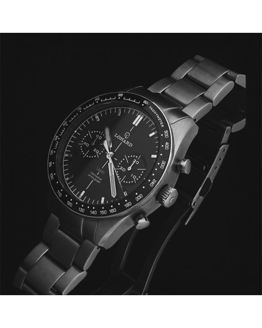 Lonard Watches Black Lap One Coffee Limited Edition Column Wheel Chronograph Manual Winding for men