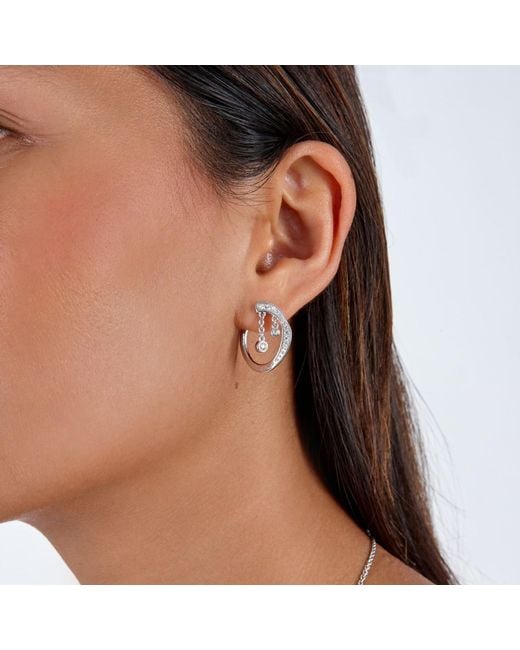 Lucy Quartermaine Metallic Volcan Loops With Topaz