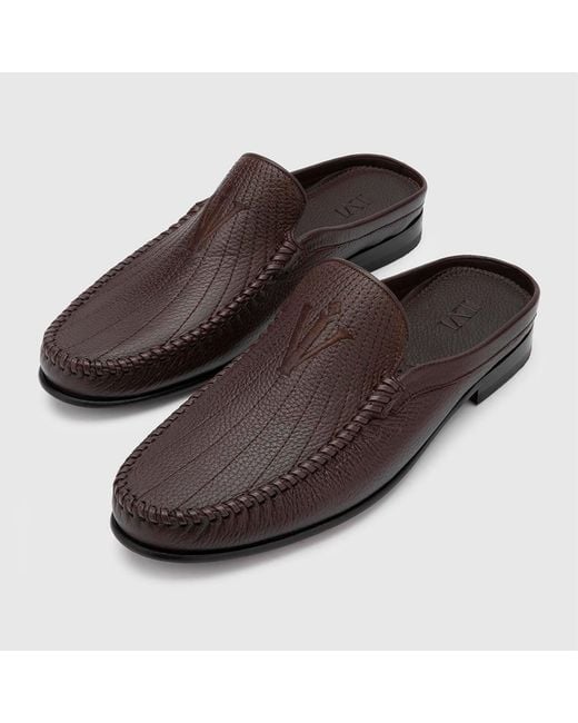 Ilvi Brown Reg Floater Leather Slipper for men