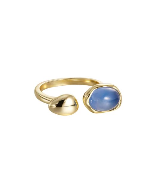 Vanimy Blue Seren Droplet Gemstone Open Ring
