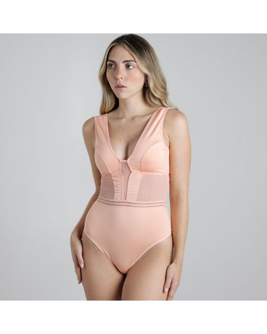 Zelf Intimates Orange Aura Soft Peach Bodysuit