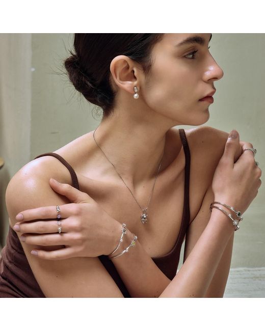 Freqnc Atelier Metallic Mini Elephant Charm