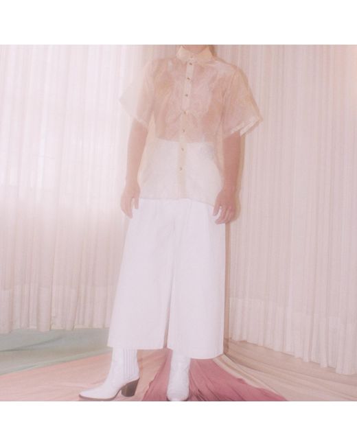 Paloma Lira White Wide Pants