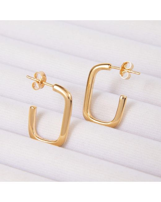 Belinda Jewelz Metallic Open Tube J Hoop Earrings
