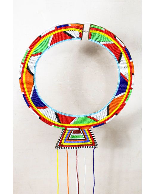 Botanical Boys Blue Kenya Maasai Beaded Necklace