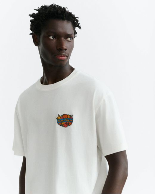 Thinking Mu White Frutas Aaron T-Shirt for men