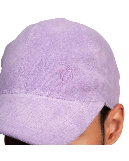 Maison Tangerine Purple Terry Cotton Baseball Cap