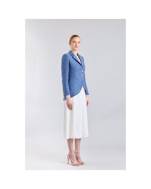 The Extreme Collection Blue Tailored Blazer With Buttons