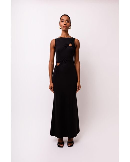 Amy Lynn Black Harlie Heart Cut Out Maxi Dress