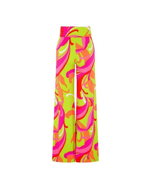 Beatrice von Tresckow Pink Tutti Frutti Wide Stretch Flare Trousers