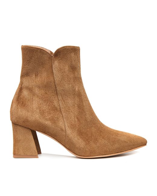 Ginissima Brown Lara Ankle Boots Natural Reversible Leather