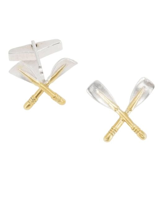 Simon Kemp Jewellers Metallic Rowing Oarsman Cufflinks Eighteen Carat On for men
