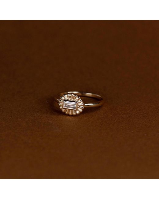 Zoe & Morgan Metallic Odette Ring With Topaz