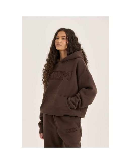 Loom Archives Brown Loom Applique Washed Hoodie