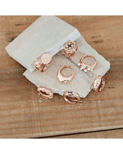 LINYA JEWELLERY White Bombay Stone Ring