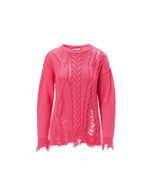 Nissa Pink Wool Open Knit