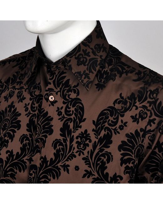 DAVID WEJ Black Kensington Floral Shirt – for men