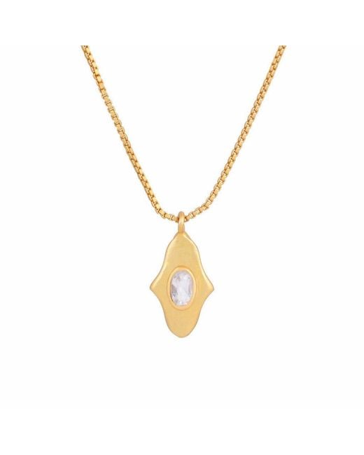 Opium Jewels Metallic Birthstone Hamsa Necklace