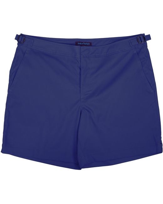Lords of Harlech Blue Pool Oxford Swim Short for men