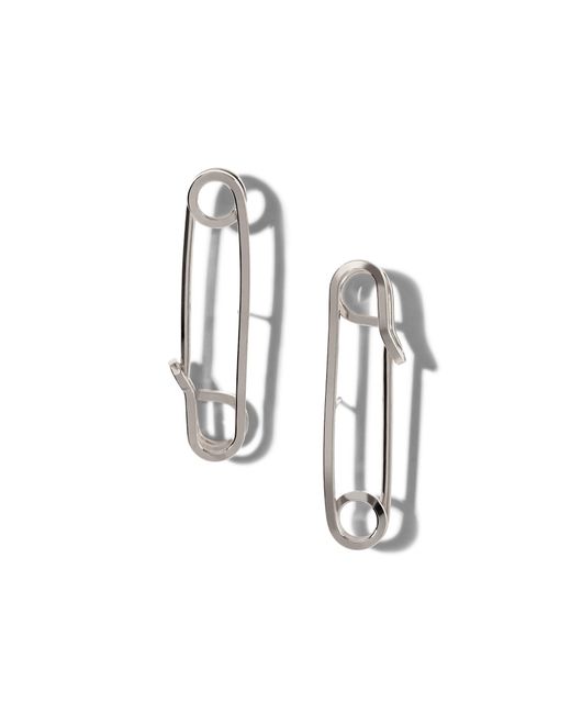Jaredjamin White Safety First Post Earrings