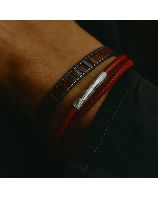 Tateossian Brown Mosaic Bracelet for men