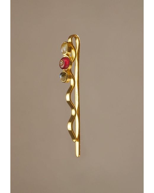 Lavani Jewels Metallic Galatea Hairpin With Stones
