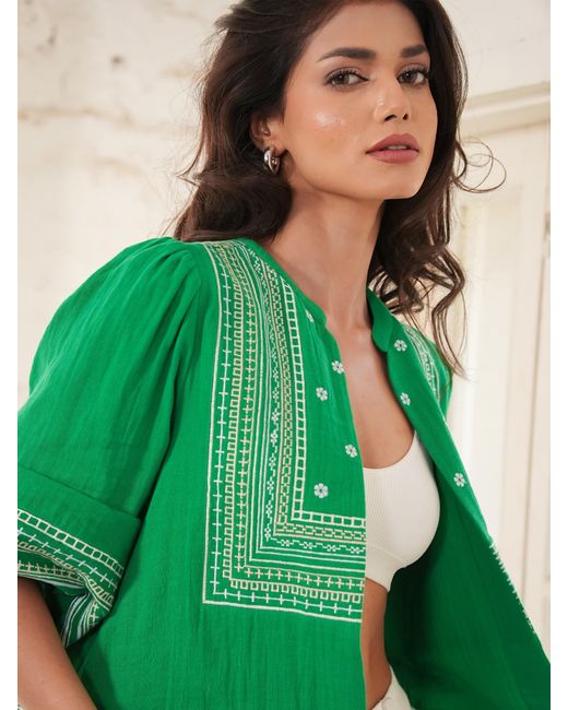 Rose & Nancy Green Florence Cotton Jacket