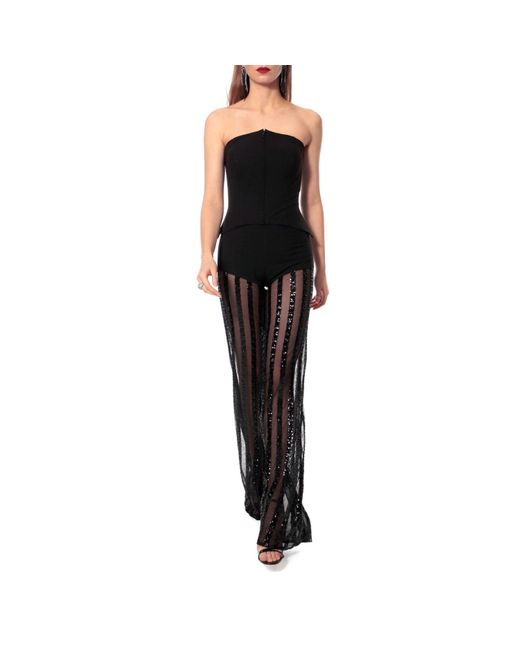 AGGI by HALEWSKI Black Lynette Magic Sequin Pants