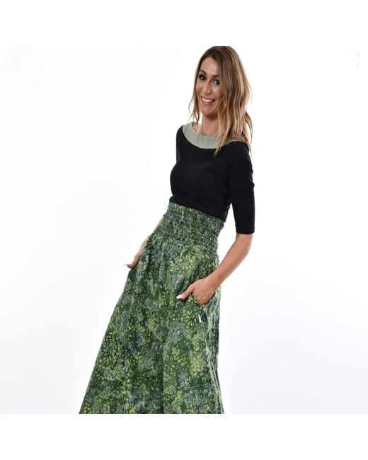 Frock Tales Green Orchid Midi Skirt